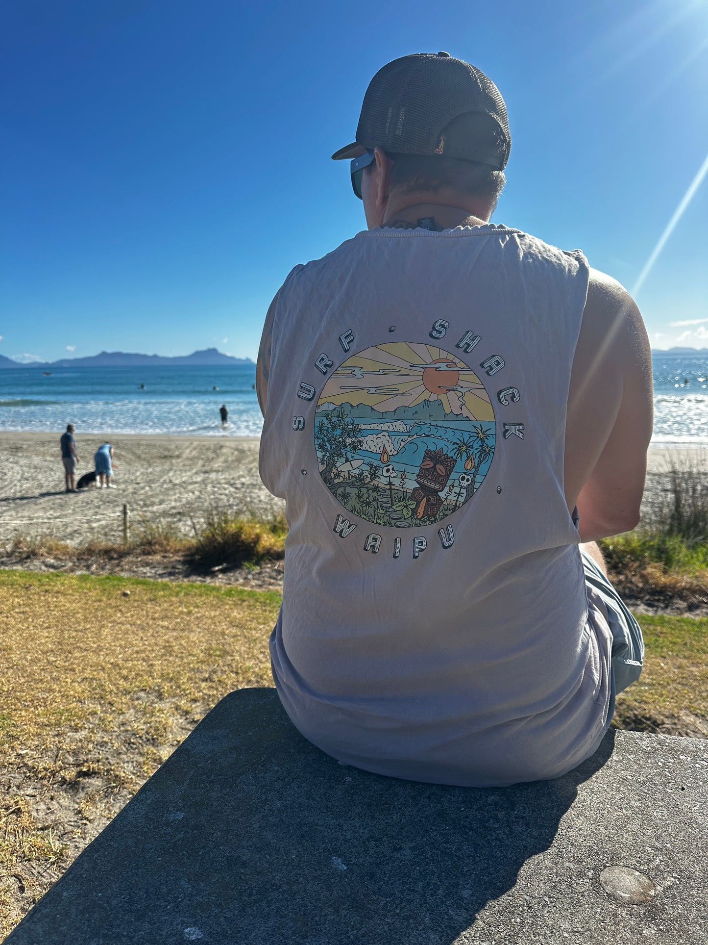 AC Tiki Adult Tank - Stone Wash Barnard