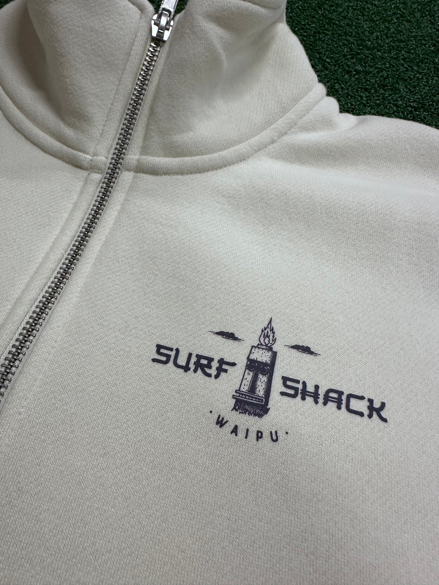 AC Tiki Head Womens Crew - Womens Stencil Half Zip