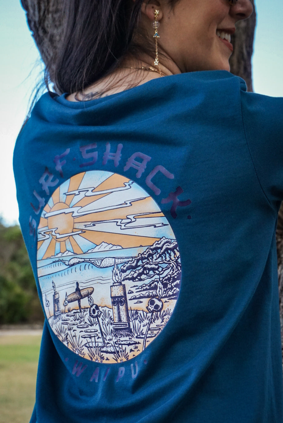 AC Waipu Cove Tiki  Ladies Tee  - Maple