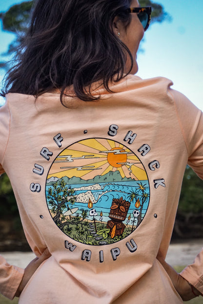 AC Tiki Womens  L/Sleeve Tee - Curve