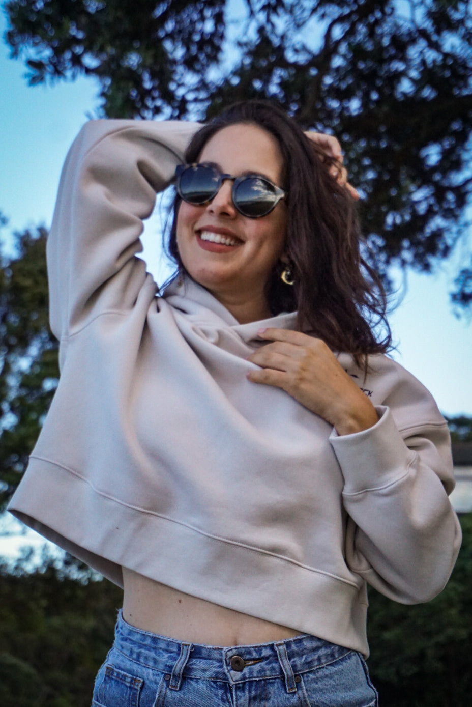 AC Waipu Cove Tiki Womens Hoodie - Relax Crop Hood