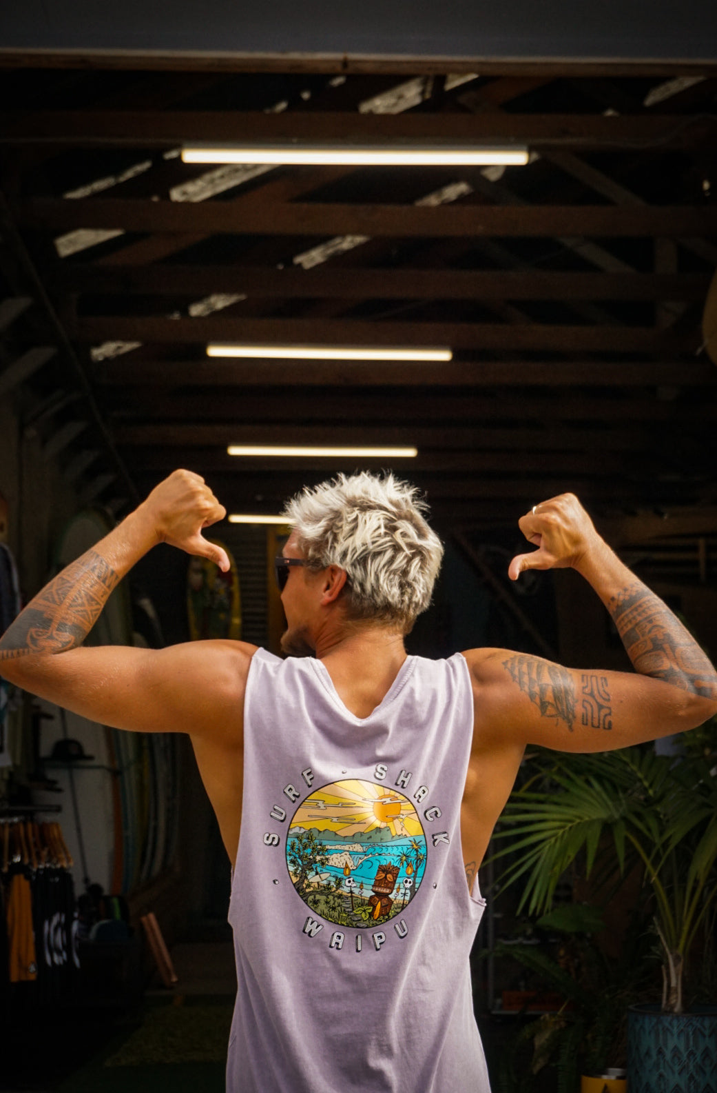 AC Tiki Adult Tank - Stone Wash Barnard