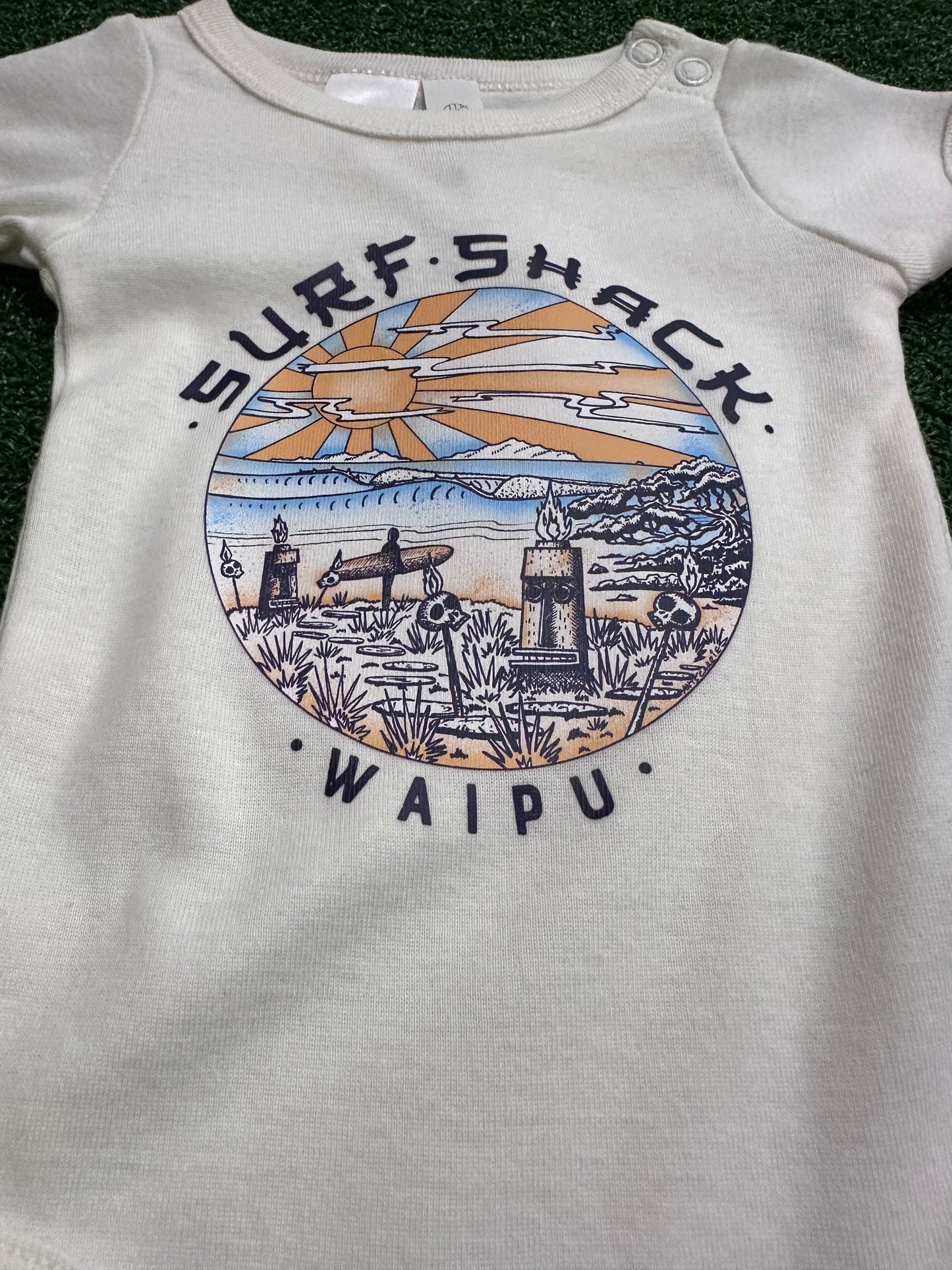 AC Waipu Cove Tiki Infant Onesie - Organic Infant Mini-Me One-Piece